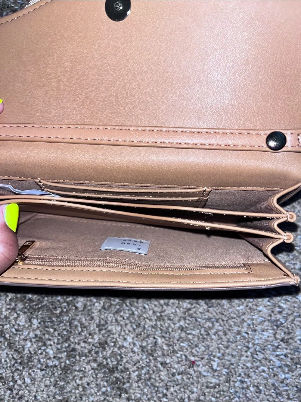 A New Day Tan Crossbody Wallet Bag